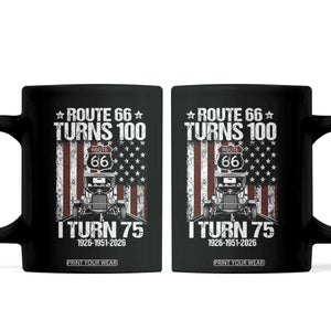 Route Highway 66 Turns 100 I Turn 75 Coffee Mug Vintage 1951 America Road Sign America Antique Car Lover 75th Birthday Gift