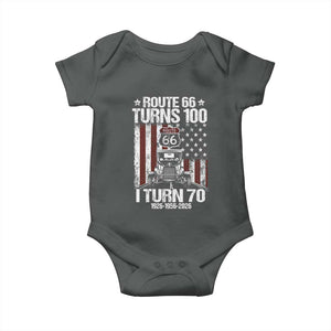Route Highway 66 Turns 100 I Turn 70 Baby Onesie Vintage 1956 America Road Sign America Antique Car Lover 70th Birthday Gift