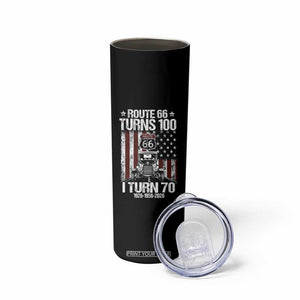 Route Highway 66 Turns 100 I Turn 70 Skinny Tumbler Vintage 1956 America Road Sign America Antique Car Lover 70th Birthday Gift