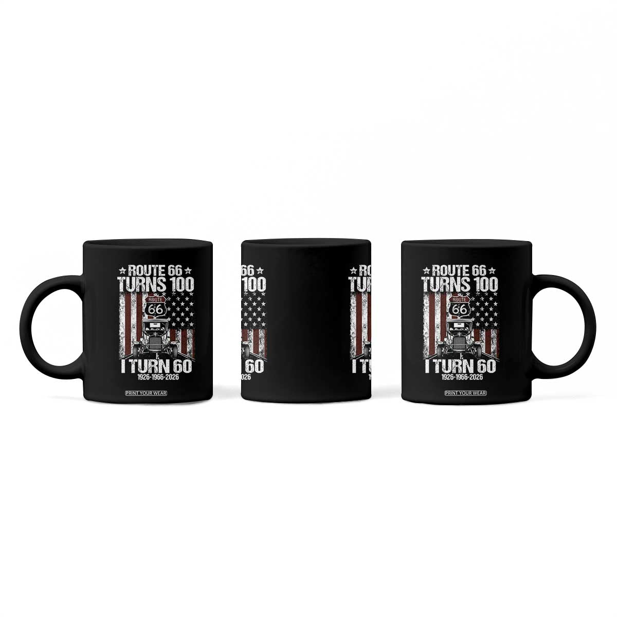 Route Highway 66 Turns 100 I Turn 60 Coffee Mug Vintage 1966 America Road Sign America Antique Car Lover 60th Birthday Gift