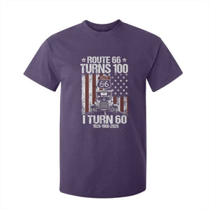 Route Highway 66 Turns 100 I Turn 60 T Shirt For Kid Vintage 1966 America Road Sign America Antique Car Lover 60th Birthday Gift