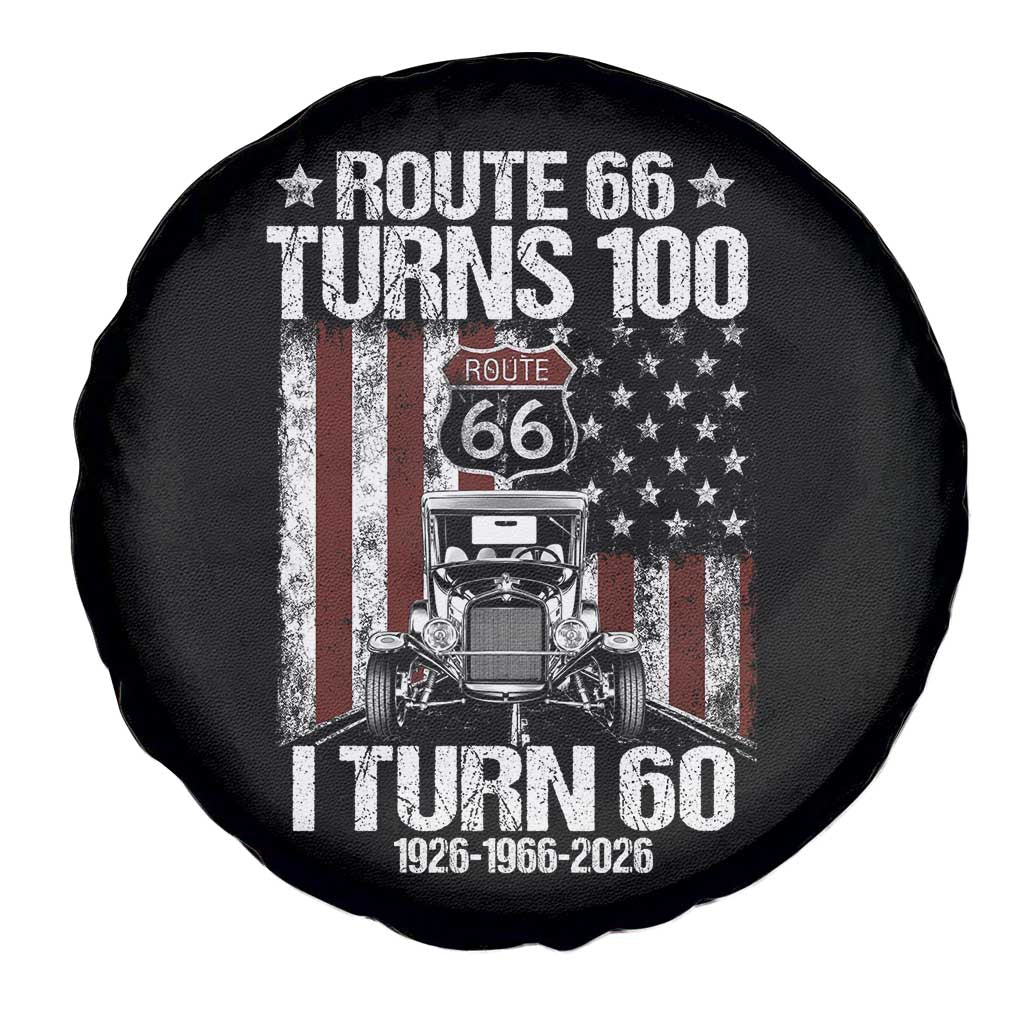 Route Highway 66 Turns 100 I Turn 60 Spare Tire Cover Vintage 1966 America Road Sign America Antique Car Lover 60th Birthday Gift