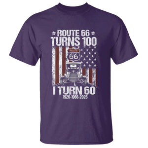 Route Highway 66 Turns 100 I Turn 60 T Shirt Vintage 1966 America Road Sign America Antique Car Lover 60th Birthday Gift