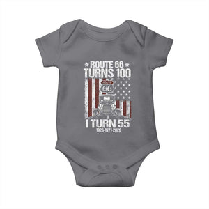Route Highway 66 Turns 100 I Turn 55 Baby Onesie Vintage 1971 America Road Sign America Antique Car Lover 55th Birthday Gift