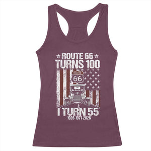 Route Highway 66 Turns 100 I Turn 55 Racerback Tank Top Vintage 1971 America Road Sign America Antique Car Lover 55th Birthday Gift