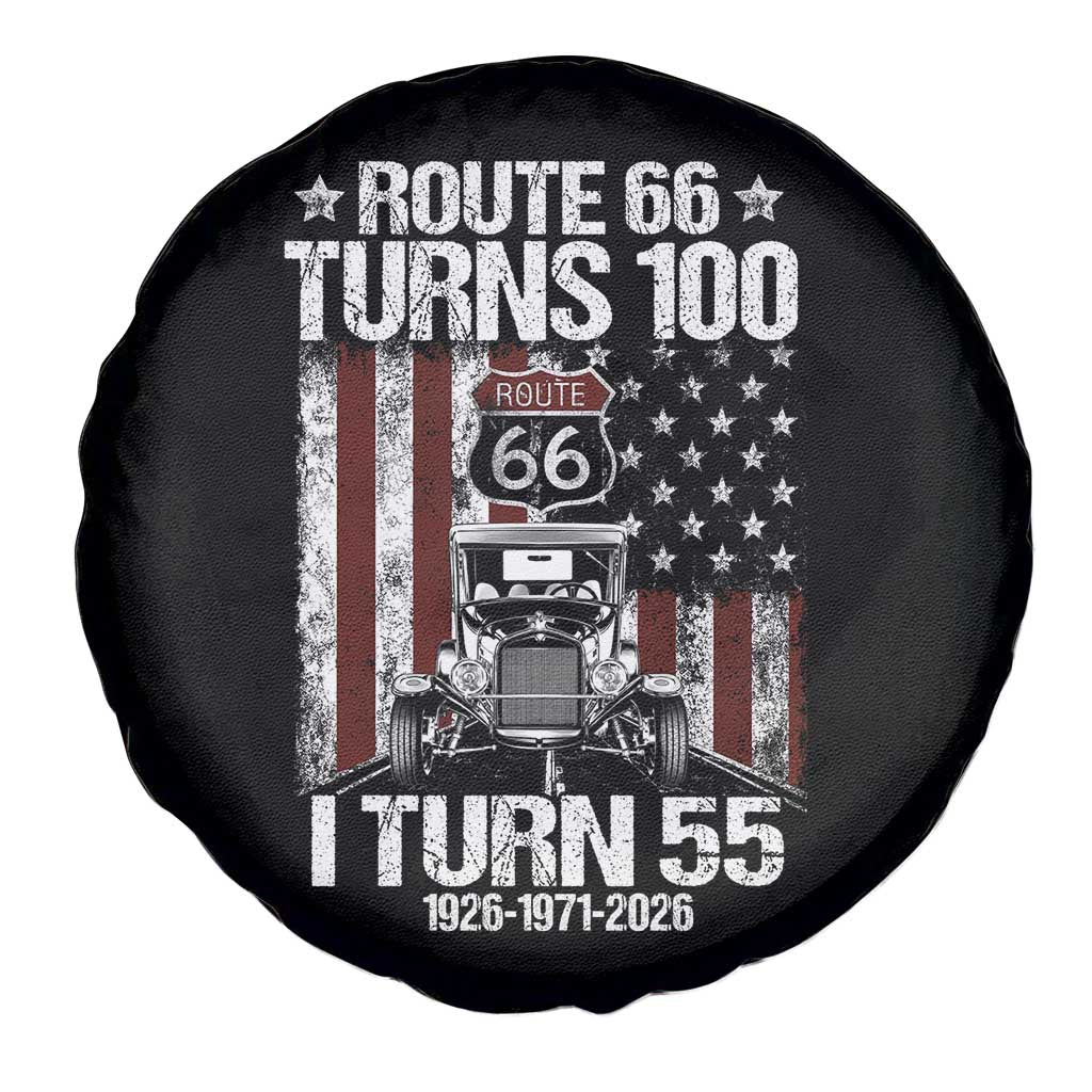 Route Highway 66 Turns 100 I Turn 55 Spare Tire Cover Vintage 1971 America Road Sign America Antique Car Lover 55th Birthday Gift