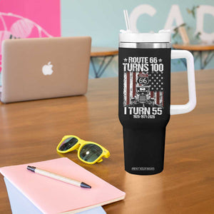 Route Highway 66 Turns 100 I Turn 55 Tumbler With Handle Vintage 1971 America Road Sign America Antique Car Lover 55th Birthday Gift