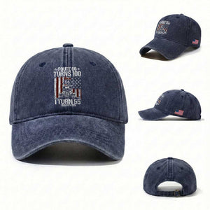 Route Highway 66 Turns 100 I Turn 55 Washed Cotton Baseball Cap Vintage 1971 America Road Sign America Antique Car Lover 55th Birthday Gift