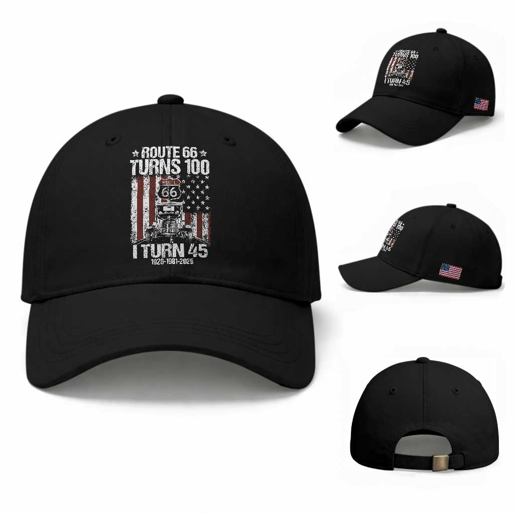Route Highway 66 Turns 100 I Turn 45 Baseball Cap Vintage 1981 America Road Sign America Antique Car Lover 45th Birthday Gift