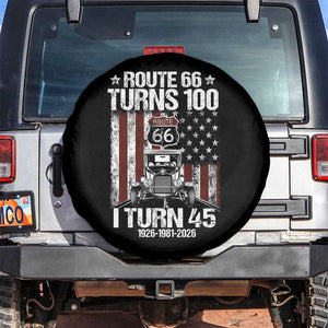 Route Highway 66 Turns 100 I Turn 45 Spare Tire Cover Vintage 1981 America Road Sign America Antique Car Lover 45th Birthday Gift