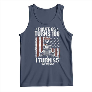 Route Highway 66 Turns 100 I Turn 45 Tank Top Vintage 1981 America Road Sign America Antique Car Lover 45th Birthday Gift