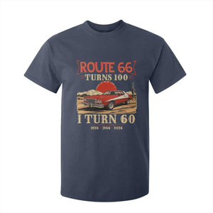 Route Highway 66 Turns 100 I Turn 60 T Shirt For Kid Vintage 1966 Road Sign 60th Birthday Muscle Car Lover Gift