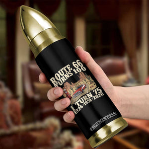 Route Highway 66 Turns 100 I Turn 75 Bullet Tumbler Vintage 1951 Road Sign American Muscle Car Lover 75th Birthday Gift