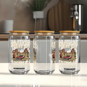 Route Highway 66 Turns 100 I Turn 75 Glass Can Vintage 1951 Road Sign American Muscle Car Lover 75th Birthday Gift