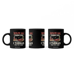 Route Highway 66 Turns 100 I Turn 65 Coffee Mug Vintage 1961 Road Sign Classic Muscle Car Lover 65th Birthday Gift