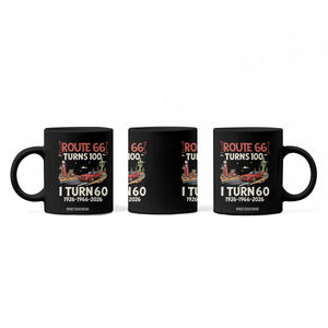 Route Highway 66 Turns 100 I Turn 60 Coffee Mug Vintage 1966 Road Sign Classic Muscle Car Lover 60th Birthday Gift