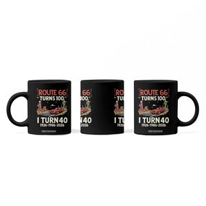 Route Highway 66 Turns 100 I Turn 40 Coffee Mug Vintage 1986 Road Sign Classic Muscle Car Lover 40th Birthday Gift