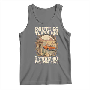 Route Highway 66 Turns 100 I Turn 60 Tank Top Vintage 1966 Road Sign Classic Pickup Truck Lover 60th Birthday Gift