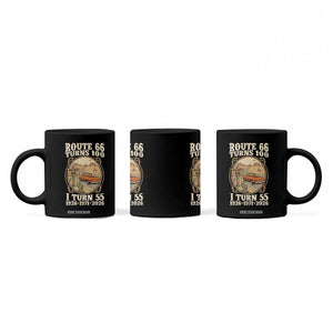 Route Highway 66 Turns 100 I Turn 55 Coffee Mug Vintage 1971 Road Sign Classic Pickup Truck Lover 55th Birthday Gift