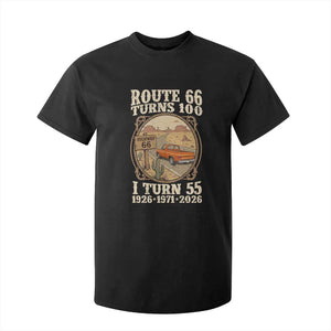 Route Highway 66 Turns 100 I Turn 55 T Shirt For Kid Vintage 1971 Road Sign Classic Pickup Truck Lover 55th Birthday Gift