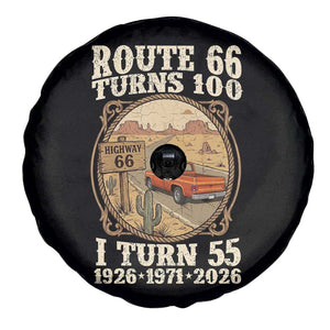 Route Highway 66 Turns 100 I Turn 55 Spare Tire Cover Vintage 1971 Road Sign Classic Pickup Truck Lover 55th Birthday Gift