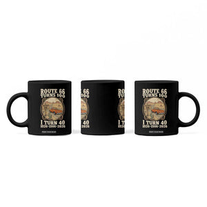 Route Highway 66 Turns 100 I Turn 40 Coffee Mug Vintage 1986 Road Sign Classic Pickup Truck Lover 40th Birthday Gift