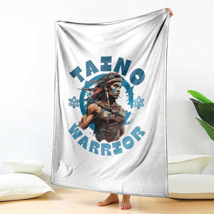 Taino Warrior Boricua Boriken Pride Indigenous Puerto Rican Throw Blanket - Print Your Wear