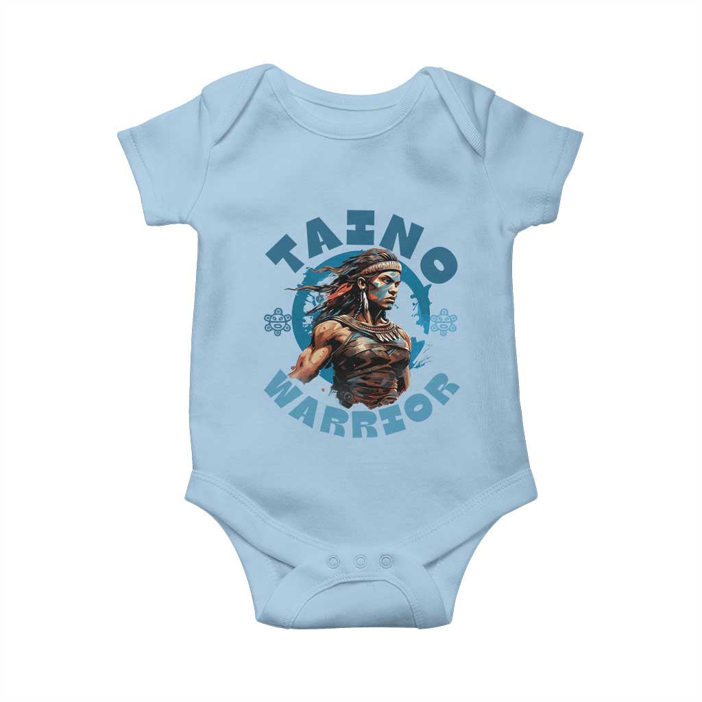 Taino Warrior Boricua Boriken Pride Indigenous Puerto Rican Baby Onesie TS14 Light Blue Print Your Wear