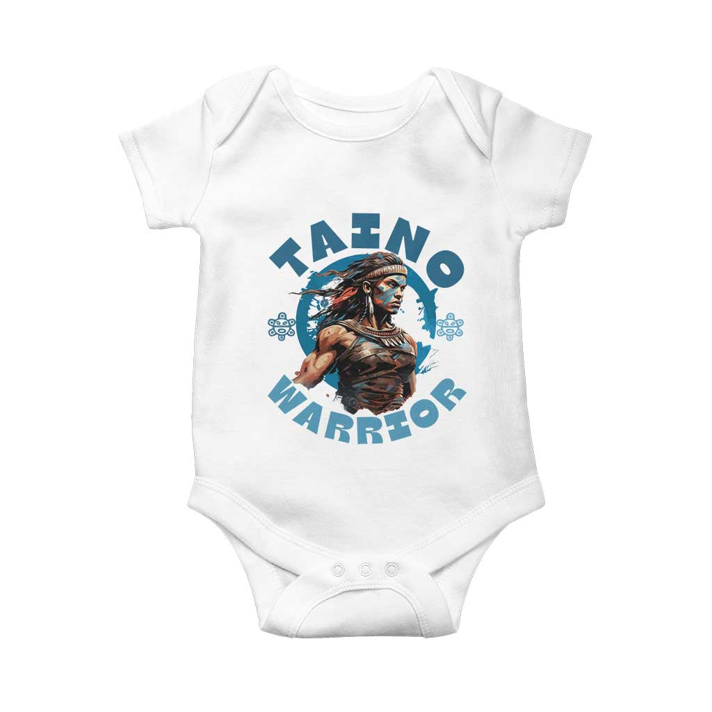 Taino Warrior Boricua Boriken Pride Indigenous Puerto Rican Baby Onesie TS14 White Print Your Wear
