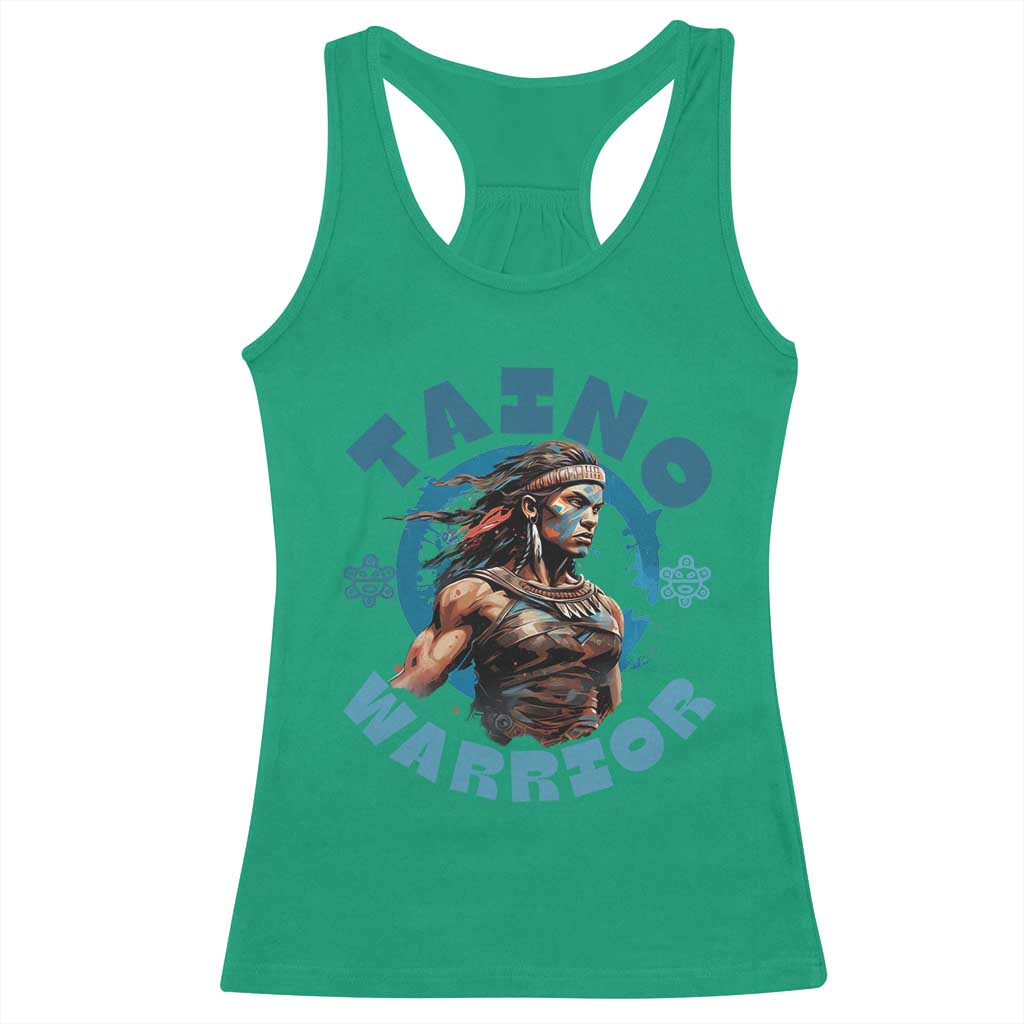 Taino Warrior Boricua Boriken Pride Indigenous Puerto Rican Racerback Tank Top TS14 Irish Green Print Your Wear