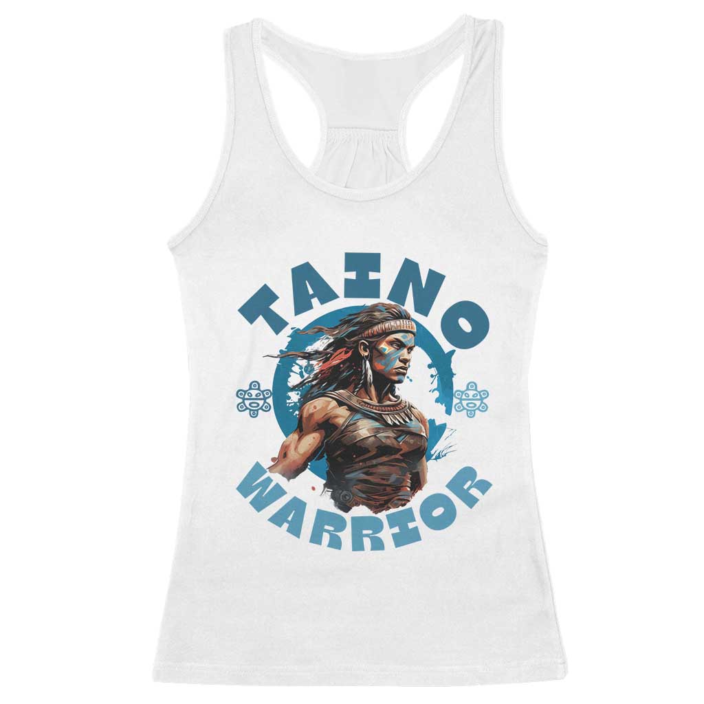 Taino Warrior Boricua Boriken Pride Indigenous Puerto Rican Racerback Tank Top TS14 White Print Your Wear