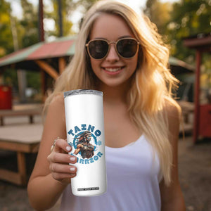 Taino Warrior Boricua Boriken Pride Indigenous Puerto Rican Skinny Tumbler - Print Your Wear
