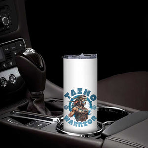 Taino Warrior Boricua Boriken Pride Indigenous Puerto Rican Skinny Tumbler - Print Your Wear