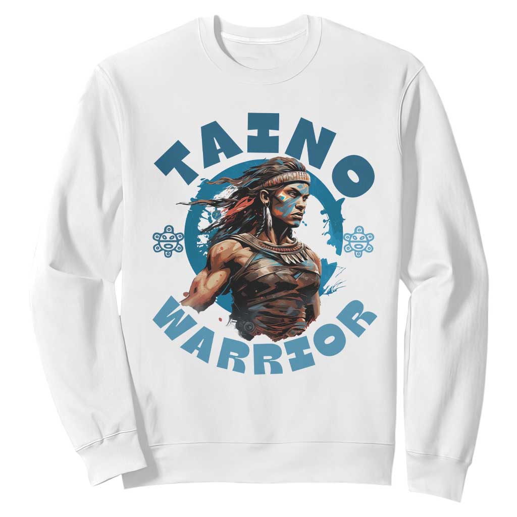 Taino Warrior Boricua Boriken Pride Indigenous Puerto Rican Sweatshirt TS14 White Print Your Wear