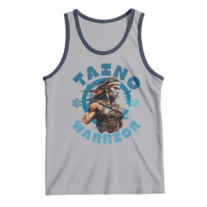 Taino Warrior Boricua Boriken Pride Indigenous Puerto Rican Tank Top TS14 Athletic Heather Navy Print Your Wear