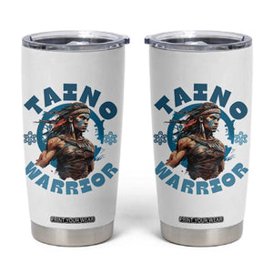 Taino Warrior Boricua Boriken Pride Indigenous Puerto Rican Tumbler Cup TS14 White Print Your Wear