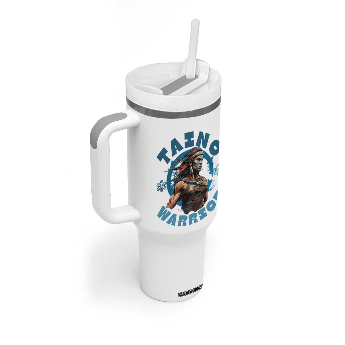 Taino Warrior Boricua Boriken Pride Indigenous Puerto Rican Tumbler With Handle TS14 Print Your Wear