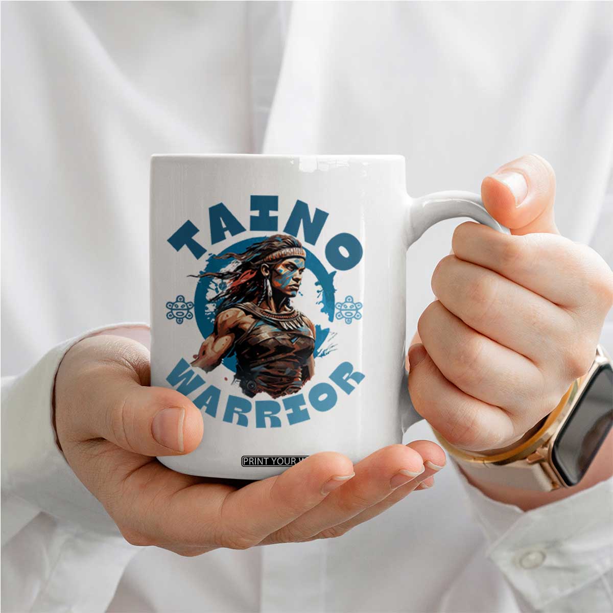 Taino Warrior Boricua Boriken Pride Indigenous Puerto Rican Coffee Mug TS14 Print Your Wear