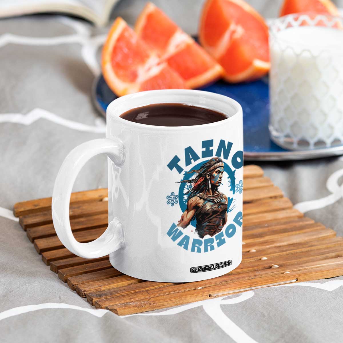 Taino Warrior Boricua Boriken Pride Indigenous Puerto Rican Coffee Mug TS14 Print Your Wear