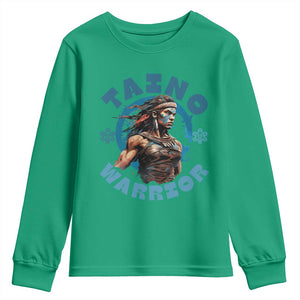 Taino Warrior Boricua Boriken Pride Indigenous Puerto Rican Youth Sweatshirt TS14 Irish Green Print Your Wear