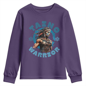 Taino Warrior Boricua Boriken Pride Indigenous Puerto Rican Youth Sweatshirt TS14 Purple Print Your Wear