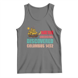 Native American Discovered Columbus 1492 Tank Top Indigenous People TS14 Black Heather Print Your Wear
