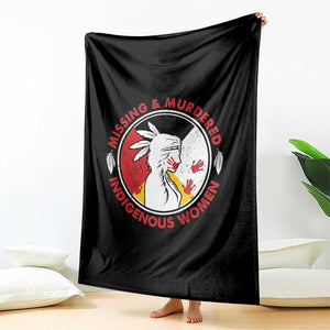 MMIW Missing and Murdered Indigenous Women Red Hand Throw Blanket - Print Your Wear