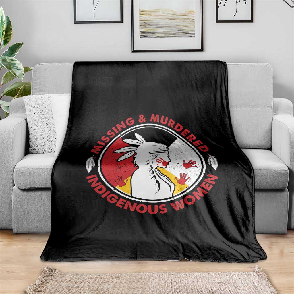 MMIW Missing and Murdered Indigenous Women Red Hand Throw Blanket TS14 Print Your Wear