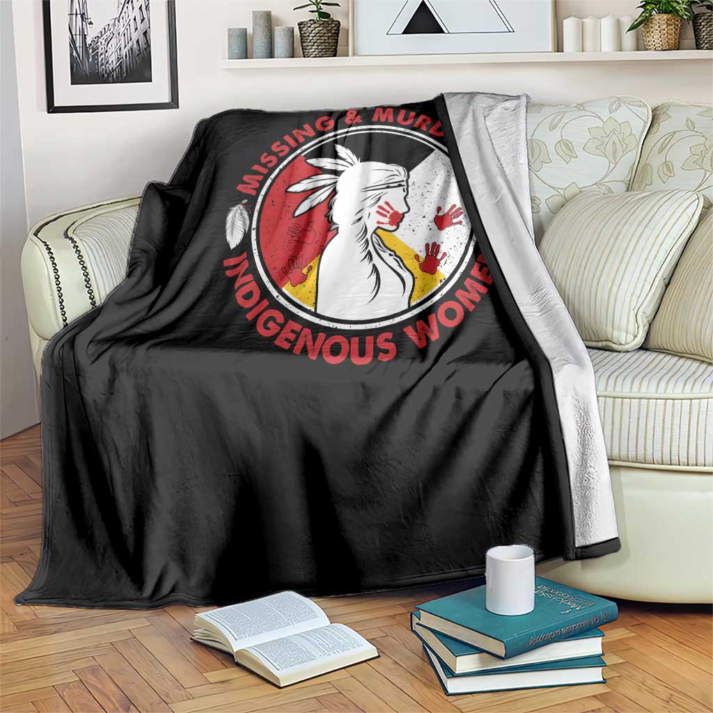 MMIW Missing and Murdered Indigenous Women Red Hand Throw Blanket TS14 Print Your Wear