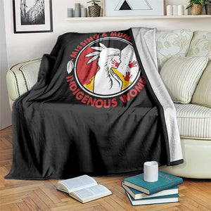 MMIW Missing and Murdered Indigenous Women Red Hand Throw Blanket - Print Your Wear