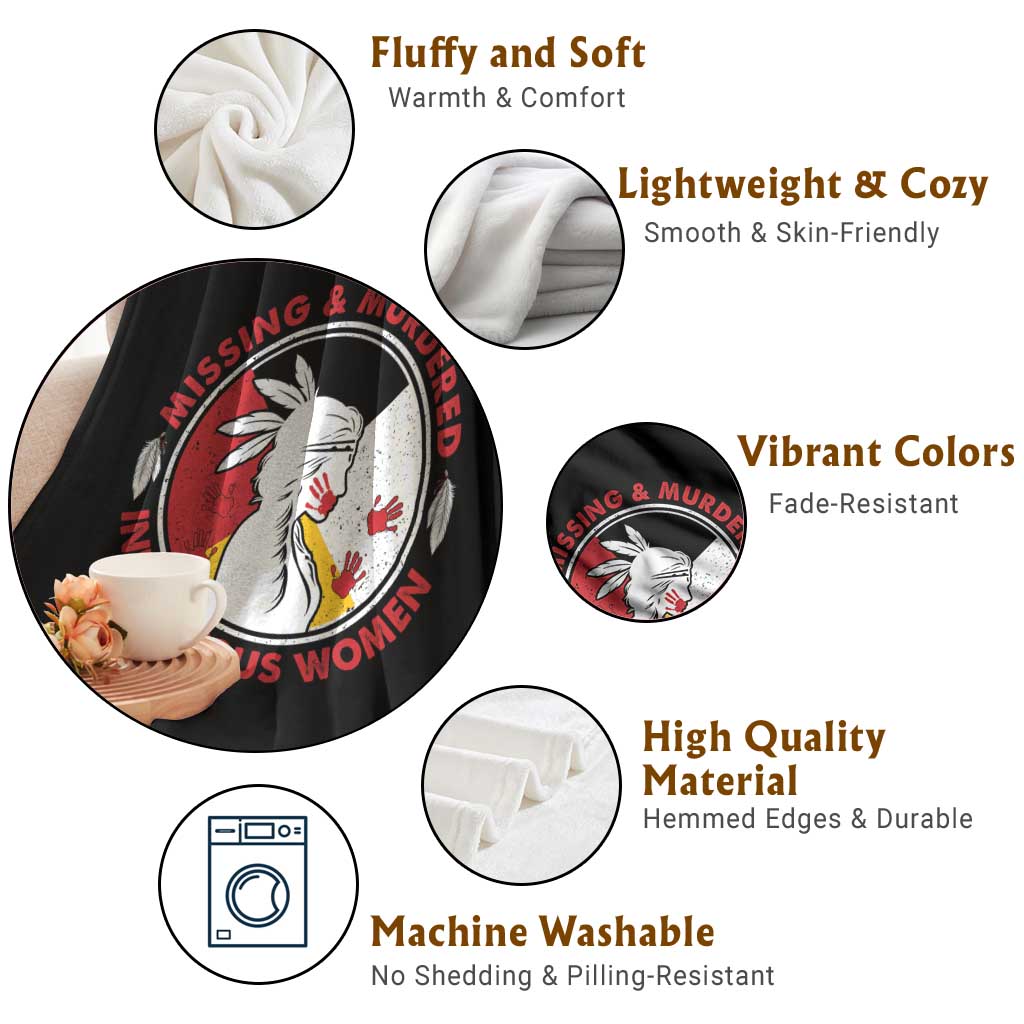 MMIW Missing and Murdered Indigenous Women Red Hand Throw Blanket TS14 Print Your Wear