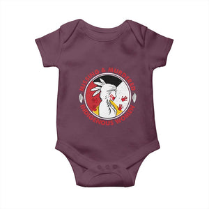 MMIW Missing and Murdered Indigenous Women Red Hand Baby Onesie TS14 Maroon Print Your Wear