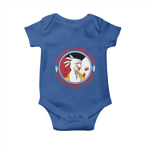 MMIW Missing and Murdered Indigenous Women Red Hand Baby Onesie TS14 Royal Blue Print Your Wear