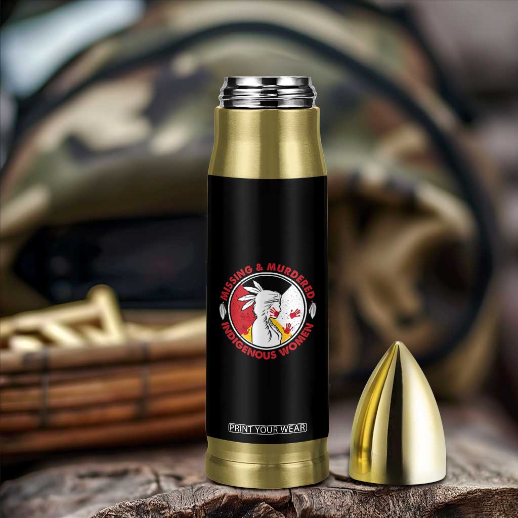 MMIW Missing and Murdered Indigenous Women Red Hand Bullet Tumbler TS14 Print Your Wear